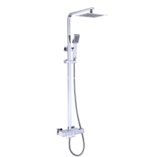 Chrome Square Thermostatic Mixer Shower System Safety